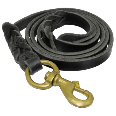 Wholesale Durable Real Leather Pet Dog Leashes