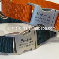 custom id dog collar anti lost named engrave metal buckle pet collar